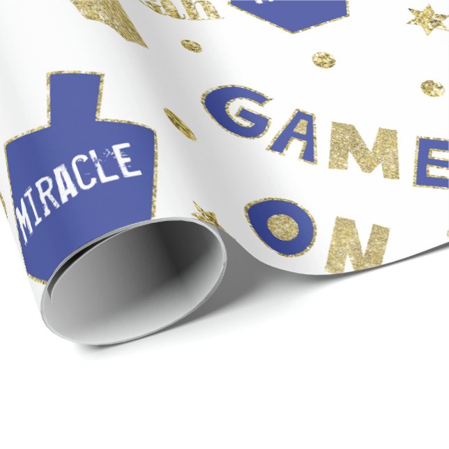 Papel De Presente O Presente De Hanukkah Enrolou Um Milagre De Excel (Ponta do rolo)