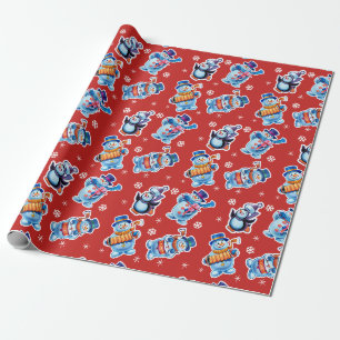 Papel De Presente O presente de Natal embrulhou a Wonderland de inve