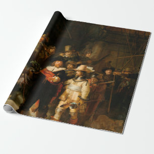 Papel De Presente O relógio noturno de Rembrandt
