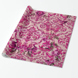 Papel De Presente O Romântico Damask Glossy de Olivia