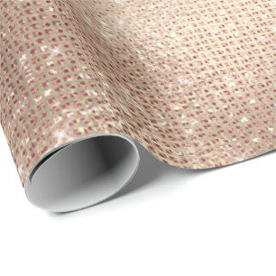 Papel De Presente O rosa do metal cora o Sepia magro VIP de