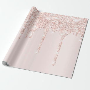 Papel De Presente O rosa do rosa feminino cora brilho dos