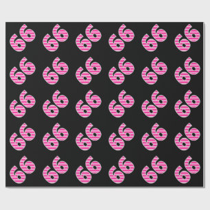 Papel De Presente O rosa listra o evento 66 # (aniversário, o