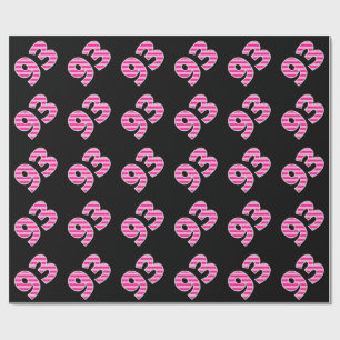Papel De Presente O rosa listra o evento 93 # (aniversário, o