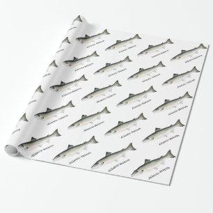 Papel De Presente O salmão atlântico pesca o teste padrão