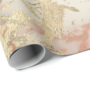 Papel De Presente O Sepia Dourado de mármore de Champaigne cora