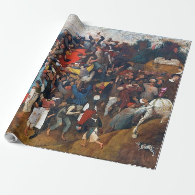 Papel De Presente O Vinho do Dia de Martin Santo, Pieter Bruegel (Desenrolado)
