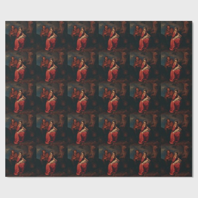 Papel De Presente O Vôo para o Egito por Abraham Bloemaert  (Aberto)