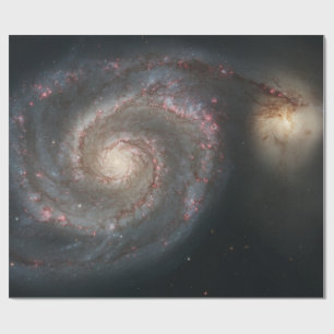 Papel De Presente O Whirlpool Galaxy M51 e Companion no espaço