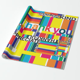 Papel De Presente Obrigado a embrulhar papel, arco-íris de diversão