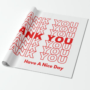 Papel De Presente Obrigado A Envolver Papel Pequena Empresa