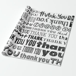Papel De Presente OBRIGADO A VOCÊ A Típica Especialidade Dom Wrap