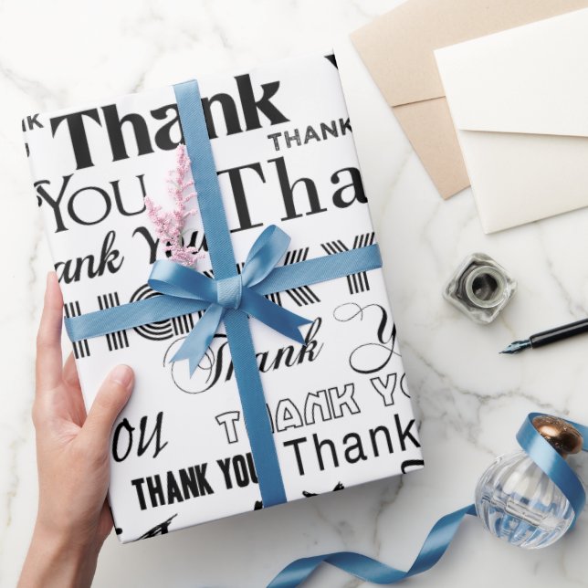 Papel De Presente Obrigado (em branco) (Presentear)