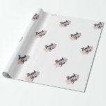 Papel De Presente Obrigado Favor Floral<br><div class="desc">Encontre uma maneira inteligente de dizer obrigados! Design floral, pode ser usado por várias razões ou ocasiões!</div>