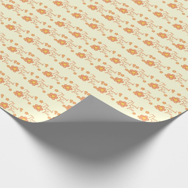 Papel De Presente Obrigado Flores (Ponta)