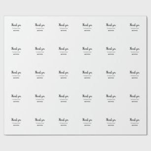 Papel De Presente obrigado mídia social nome da empresa data simples