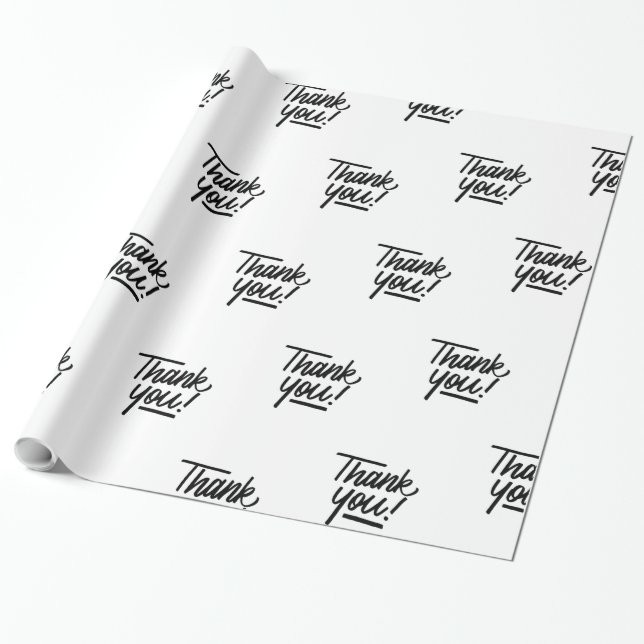 Papel De Presente Obrigado papel de envolvimento (Desenrolado)