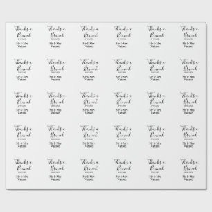 Papel De Presente Obrigado um brunch pós-casamento nome data simples