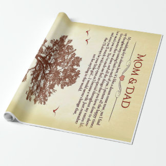 Papel De Presente Obrigados Mãe e Presente de Pai, Presente de Mãe/D