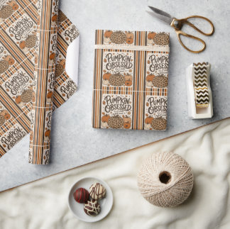 Papel De Presente Obsedado por Abóbora É Todo um Clima de Outono