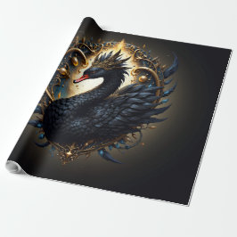 Papel De Presente Obsidian Swan of Silent Grace – Dark Fantasy 