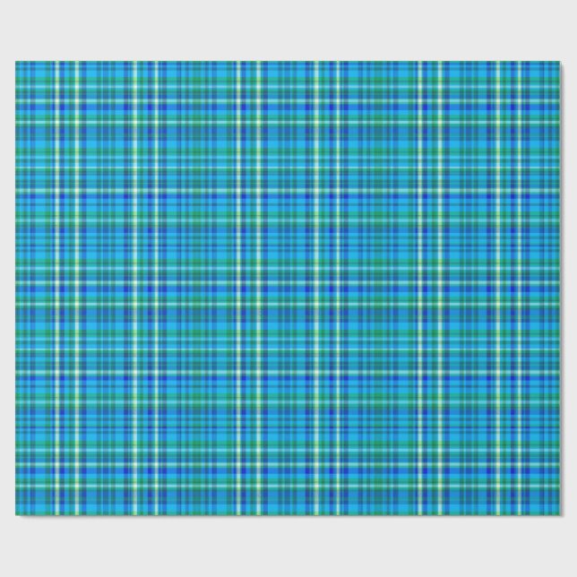 Papel De Presente Ocean Breeze Plaid (Aberto)