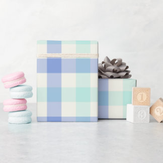 Papel De Presente Ocean Gingham - Wrapping Paper