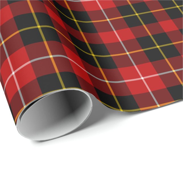 Papel De Presente O'Connell Clan Tartan - Padrão de Xadrez irlandês (Ponta do rolo)