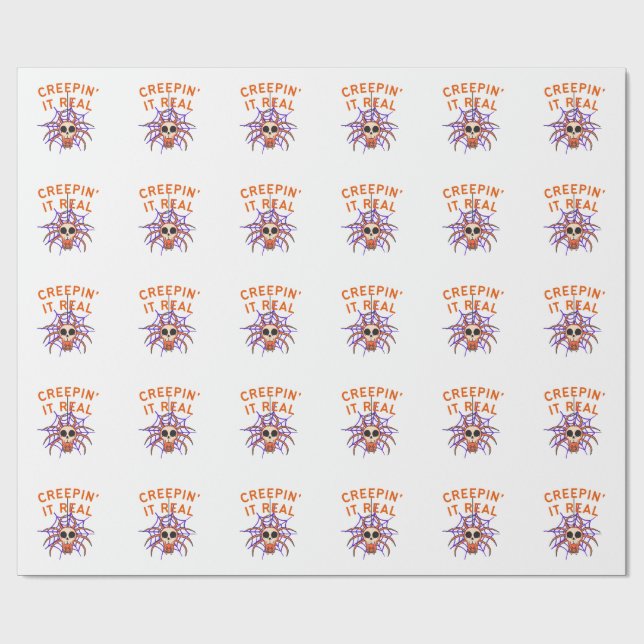 Papel De Presente Ocorrência de Halloween (Aberto)