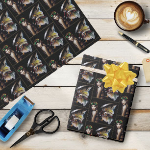 Papel De Presente Óculos de Asas de Fada Mecânica Steampunk