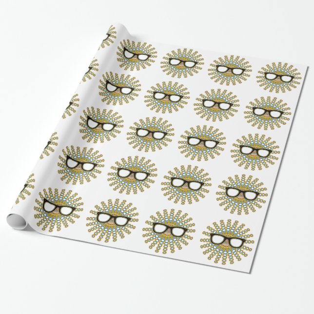 Papel De Presente Óculos de Nerd ensolarados + seu traseiro. & ideia (Desenrolado)