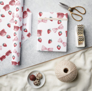 Papel De Presente Óculos de Sol Arcos Morango Aniversário
