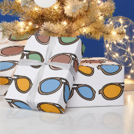 Papel De Presente Óculos de Sol Coloridos Óculos de Sol de Verão