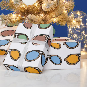 Papel De Presente Óculos de Sol Coloridos Óculos de Sol de Verão