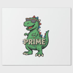 Papel De Presente Óculos de sol de dinossauro vintage camisa de dese