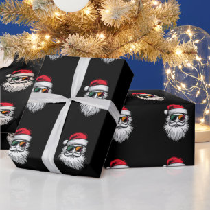 Papel De Presente Óculos de Sol Retrô Face do Papai Noel Natal Festa