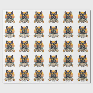 Papel De Presente Óculos de Sol Vintage Bulldog Francês Meu Trabalho