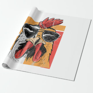 Papel De Presente Óculos Solares legal Vestindo Galos Retro Chic