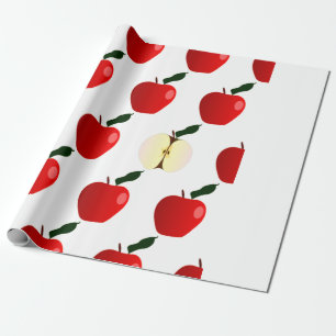 Papel De Presente Odd One Out Seamless Red Apple Background