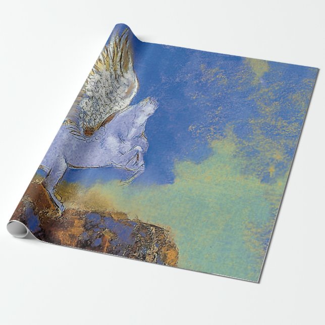 Papel De Presente Odilon Redon Pégaso - Simbolismo da Mitologia Greg (Desenrolado)