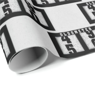 Papel De Presente Odometer Preto para o 50º Aniversário