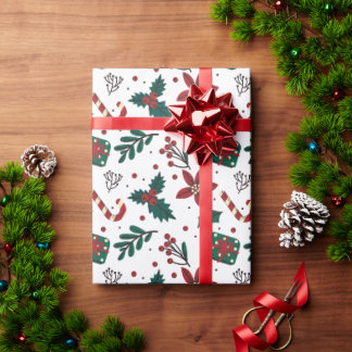 Papel De Presente Oferta de Padrão de natais vintages