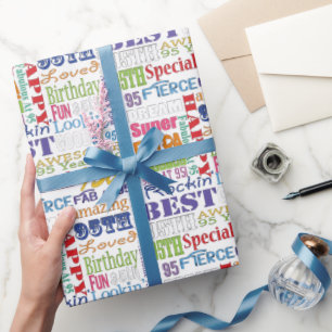 Papel De Presente Ofertas De Festa de aniversário 95 Únicas E Especi
