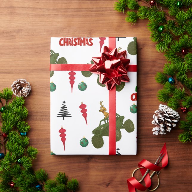 Papel De Presente Off Road Christmas Wrapping Paper (Presente de Natal)