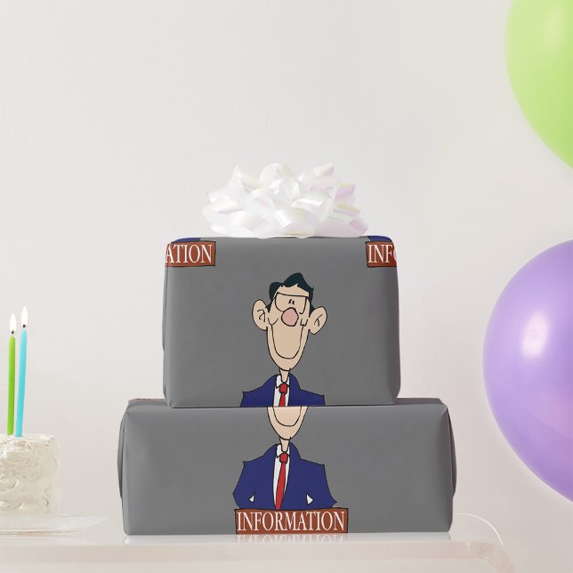 Papel De Presente Oficial de Informação Funcionário Profissional (Criador carregado)