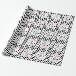 Papel De Presente Oftalmologista Opticista Padrão de Gráfico Ópti