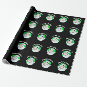 Papel De Presente Oh Meu Deus Engraçado Animal Pun Dark BG