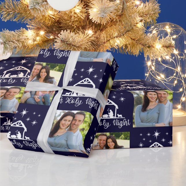 Papel De Presente Oh, Santa Noite, Escrita Típica Natividade (Feriados)