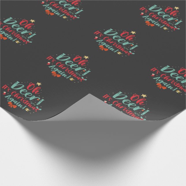 Papel De Presente Oh Veado É Natal Novamente Engraçado Presente de N (Ponta)