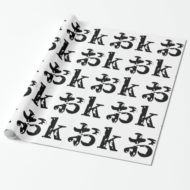 Papel De Presente OK お ~ Idioma Katakana Japonês (Desenrolado)